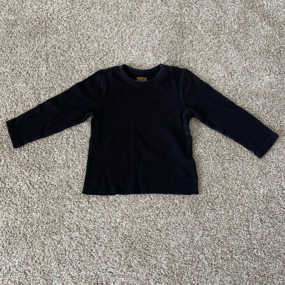 Harper Canyon black toddler boys black waffle long sleeve size 2T - Picture 2 of 7